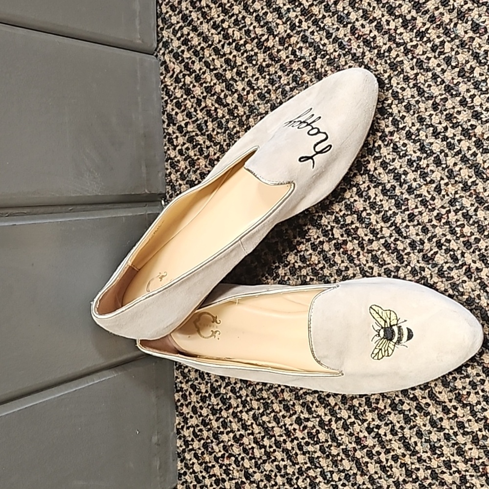 Wonder BEE HAPPY Nude Suede Ballet flat shoes Size 9.5